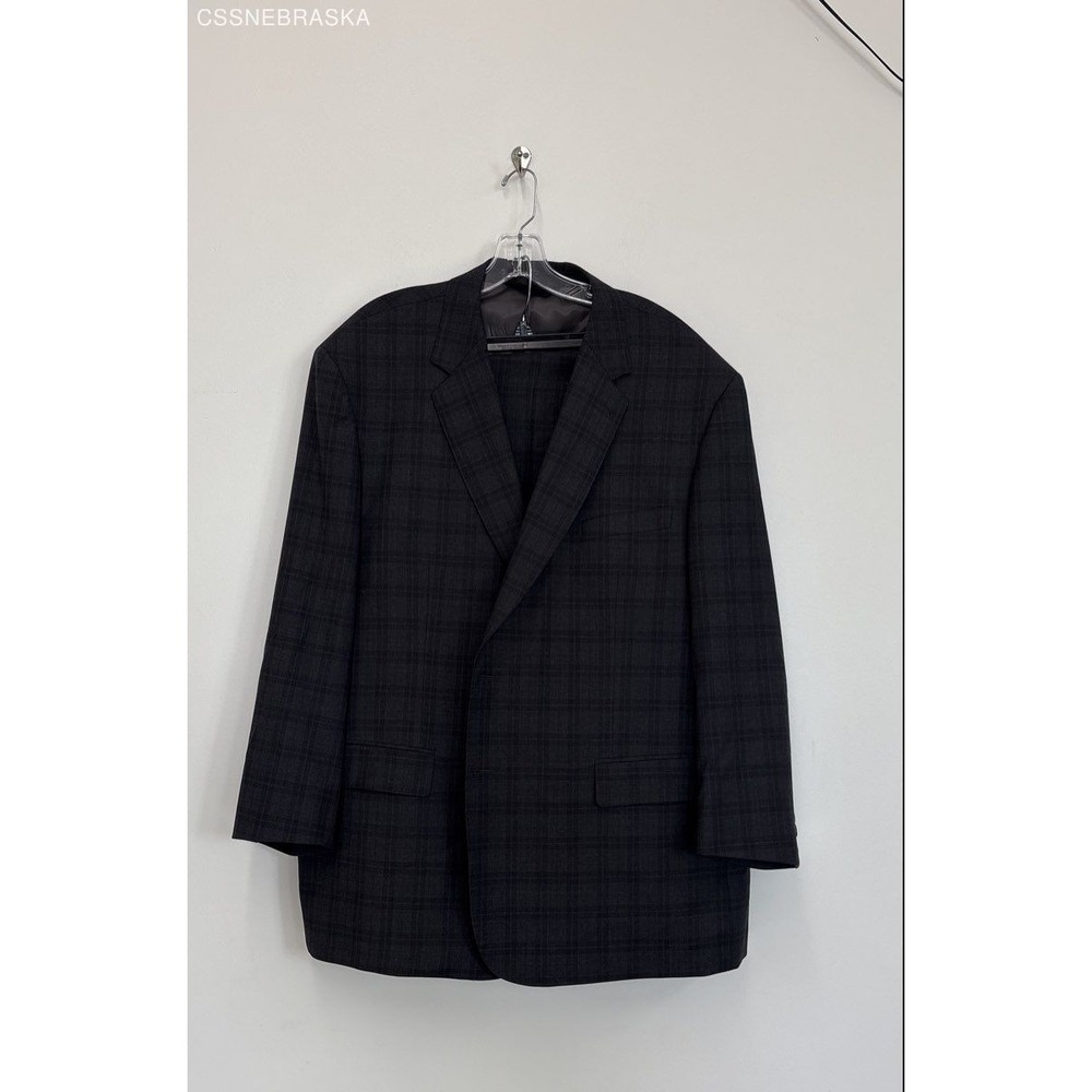 Baroni Gray Mens Gray 2 Button Wool Suit - Size 54/48‎ R